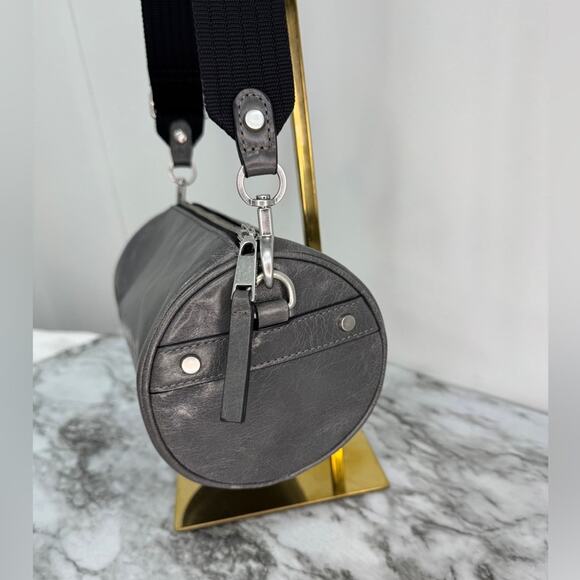 Treasure & Bond Gray Leather Barrel Cylinder Bag – Rare - Picture 6 of 9